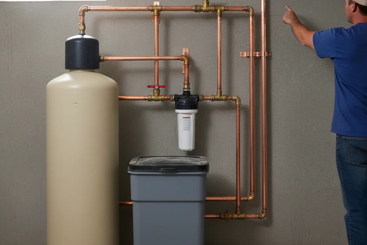 Whole-house water treatment system installed in York