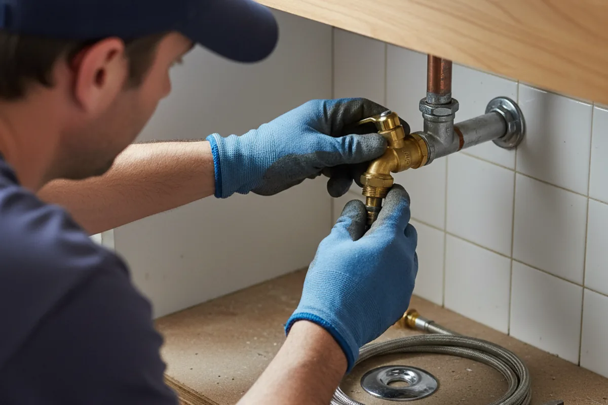 Shutoff valve and fitting work during Emergency Plumbing in York